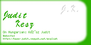 judit kesz business card